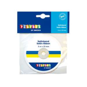 Panglică satinată PlayBox, 5 metri lungime, 15 mm lățime, albastră și galbenă - Ambalaje cadouri