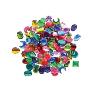 PlayBox 250 Stück Plastik-Edelsteine, verschiedene Farben und Formen, 15-20 mm - Kunst & Hobby