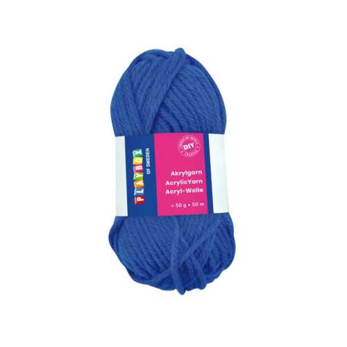 PlayBox 50g kék akril fonal gombolyag