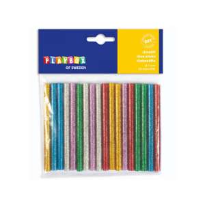 PlayBox of Sweden 18 db-os 7 mm-es csillámos ragasztórúd - Playbox