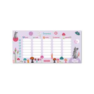 Ars Una Cute Animals Kitten orar, dublu, maghiar, liliac, design drăguț cu pisică - Ars Una