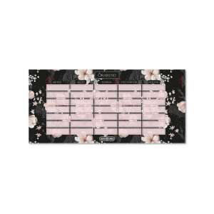 Programul săptămânal Ars Una Flowery Black, fundal negru cu flori albe, limba maghiară - Ars Una