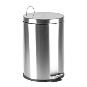 Pedálos rozsdamentes acél szemetes kivehető műanyag vödörrel, 20 literes - Irodabútor