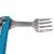 Camping- und Wanderbesteckset, Messer und Gabel, Taschenmessertyp, 16 cm, blau 135876130