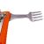 Camping- und Wanderbesteckset, Messer und Gabel, Taschenmessertyp, 16 cm, rot 135875997