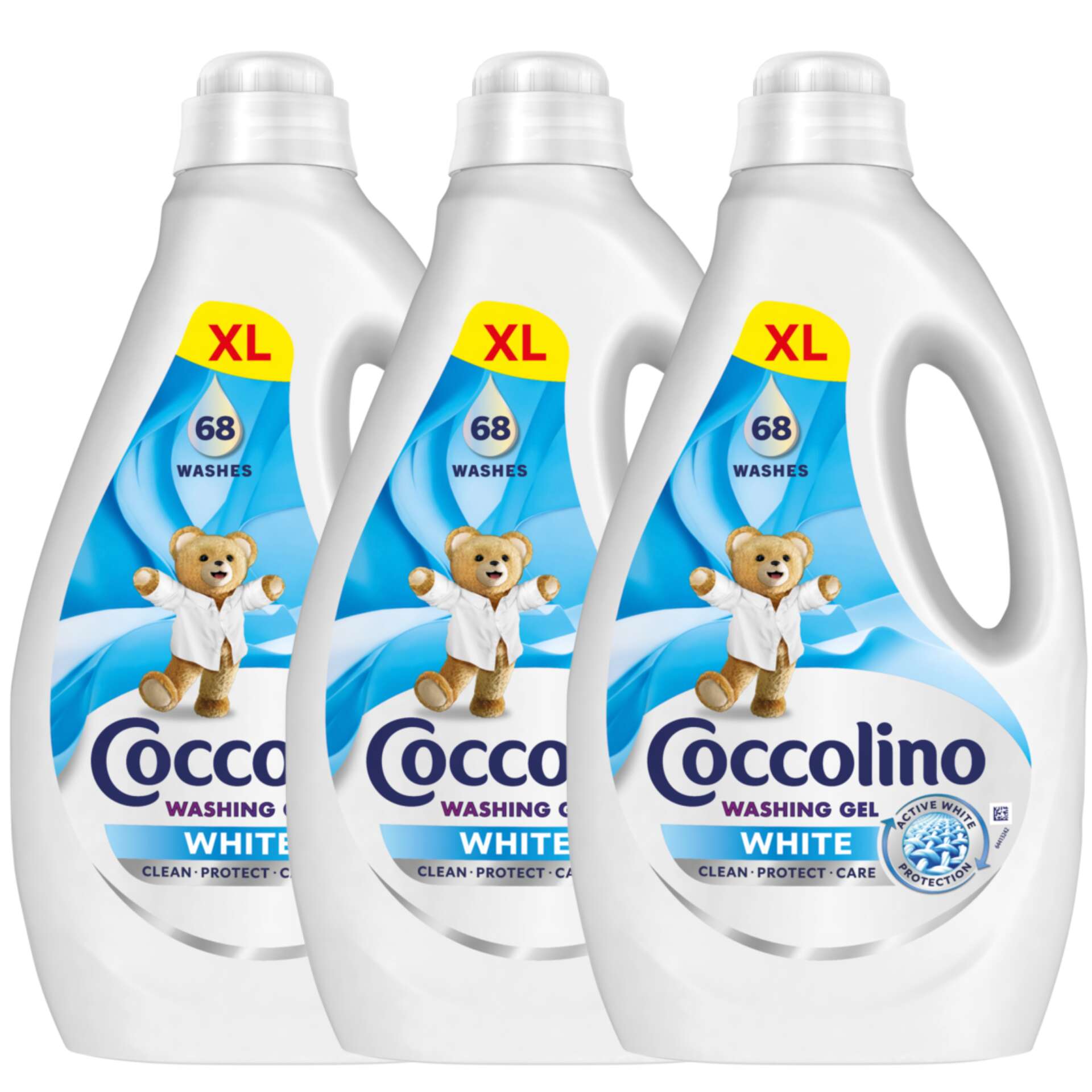 E-shop Coccolino White Liquid Washing Gel 3x2,72L - 204 praní