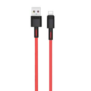 XO NB-Q166 Piros USB-C - USB-A Töltőkábel - XO