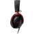 HyperX Cloud III Gaming Headset, black and red, close-up of the earcup