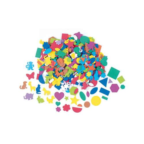 PlayBox colorful foam stickers, 170g pack, includes animals, shapes, and flowers