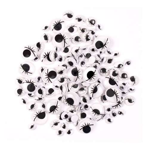 Playbox Self-adhesive Eyes, 140 pcs, mixed sizes