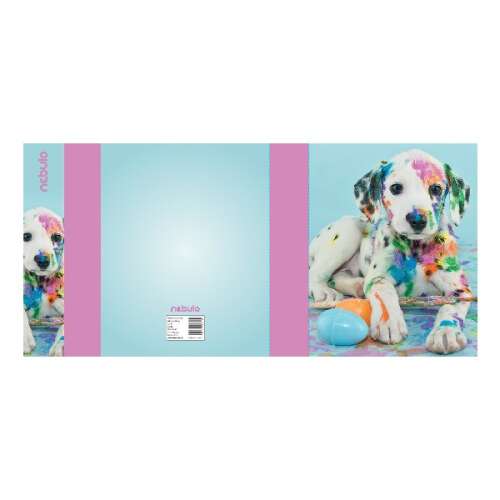 Füzetbox NEBULO A/5 Dalmatian dosar pentru caiete, design dalmatian, roz și albastru, pentru caiete A5