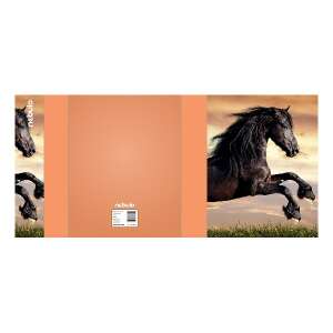 Füzetbox NEBULO A/5 Ló, narancssárga, fekete ló mintával - Füzetbox