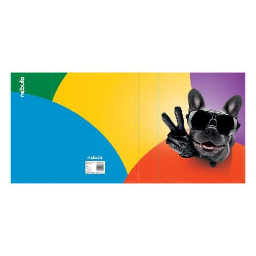 Nebulo A5 füzetbox, cool bulldog mintával, karton, 175 x 225 mm, 40 mm gerinc
