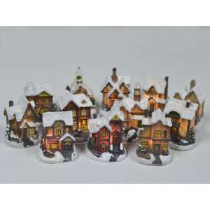 Karácsonyi LED Világító Házikó - Miniatűr - 1 db