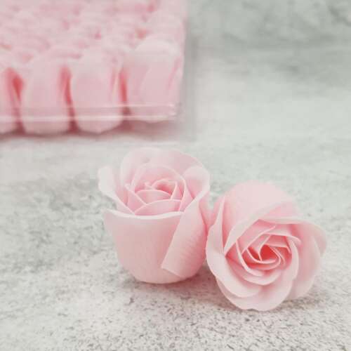 Rózsaszín illatos szappanrózsa fejek, 81 db/doboz, tökéletes fürdéshez és kézmosáshoz