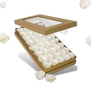 Prémium szappanrózsa szelence fehér rózsákkal, tökéletes ajándék - Ajándék ötlet Valentin-napra