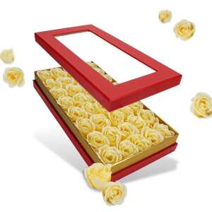 Ajándékdoboz 40 illatos szappanrózsával, tökéletes Valentin-napra, anyák napjára vagy születésnapra - Ajándék ötlet Valentin-napra