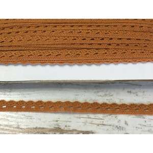 20 méteres barna pamut csipke szegély - Csipke