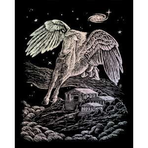 Karcoló kép készlet Pegazussal, 20x25 cm, holografikus - Művészet & Hobbi