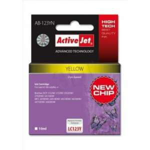 Kompatybilny wkład LC123 żółty do brata, premium activejet, 5 lat gwarancji