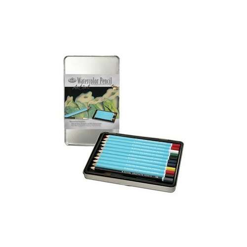 Royal & Langnickel Vízszínes Ceruza Szett, 13 vízszínes ceruza fémdobozban