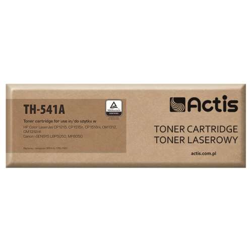 Actis TH-541A Cián Toner Kazetta Kompatibilis HP Color LaserJet CP1215, CP1515, CP1518, CM1312, Canon i-SENSYS LBP5050, MF8050