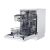 Open Candy CF 3E7E0W Dishwasher showing interior racks