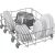 Beko DIS35025 dishwasher interior rack with plates and pot