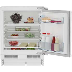 Beko BU1104N Einbaukühlschrank, weiß, offene Tür, Innenansicht - Kühlschränke & Gefrierschränke