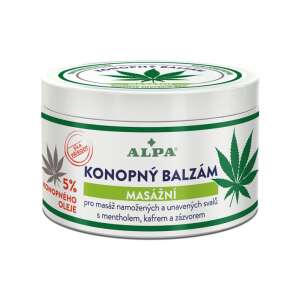 ALPA Konopný Balzám 250 ml, 5% Hemp Oil Massage Balm with Menthol, Camphor and Ginger - Massage cream & massage oil