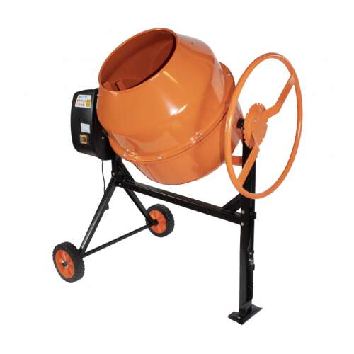 Betoniera Temp HCM 600 180L, 1000W, portocaliu, negru, cu roți