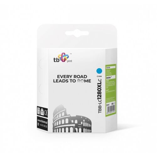 TB Print LC1280XLC Cyan Wkład Atramentowy - Kompatybilny z Drukarkami Brother