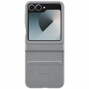 Samsung Galaxy Z Flip Grey Leather Phone Case - Phone Case