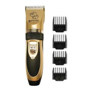 Oro-med Oro-pet gold Tierhaarschneider, gold und schwarz, mit 4 Aufsätzen - Tierhaarschneider