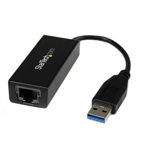 StarTech.com USB 3.0 - Gigabit Ethernet adapter, fekete, USB 3.0 - RJ-45 hálózati adapter