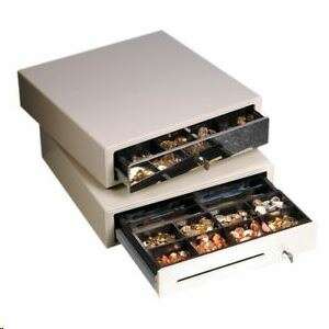 Star Micronics CB-2002 LC FN pénztárgép fiók, sötétszürke, 8 érme és 4 bankjegy rekesz - Pénzkazetta