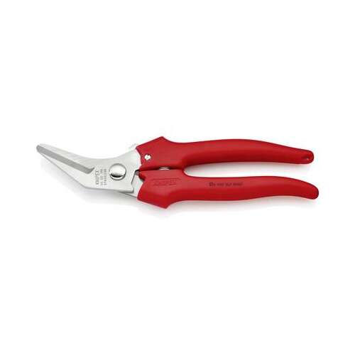 Knipex 95 05 185 Kombizange, 185 mm, abgeschrägte Form, zum Schneiden von Karton, Kunststoff, Aluminium, Weichmetall und Kupferfolie