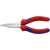 Knipex 25 05 140 long nose pliers with cutting edge, 140 mm, red and blue handles