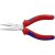KNIPEX 25 05 140 angled view of flat round nose pliers with cutter