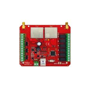 Tell Pager8 - 4G.IN6.R4 IP kommunikátor, piros áramkörrel és antennákkal - TELL