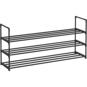 Troslojni, metalni stalak za cipele, 116 x 30 x 55 cm, crne boje | SONGMICS 103449304 - SONGMICS