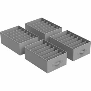 SONGMICS Fiókos Ruhásrendező - 4 db - 42x30x17 cm - Szürke