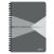 Leitz "Office" 90 sheets A5 grey PP cover checkered spiral notebook 58118445
