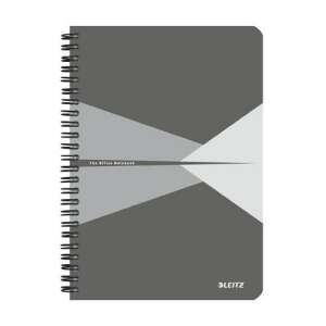 Leitz Office A5 Notebook, Grey, 90 Sheets, Grid - Notebook