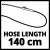 Einhell GE-WS 18/35 Li-Solo akkumulátoros permetező tömlő hossza 140 cm