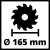 Einhell TE-CS 18/165-1 akkumulátoros körfűrész, a penge átmérője 165 mm
