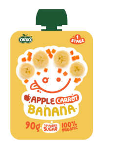 Ovko Bio alma sárgarépa banán Bébidesszert 90g 12db 30212376