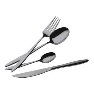 Set de tacâmuri Berlinger Haus BH 3063 24 piese, negru oglindă, din oțel inoxidabil, design modern - Tacâmuri