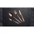 Berlinger Haus Rose Gold Flatware Set on Slate Background, Elegant Table Setting