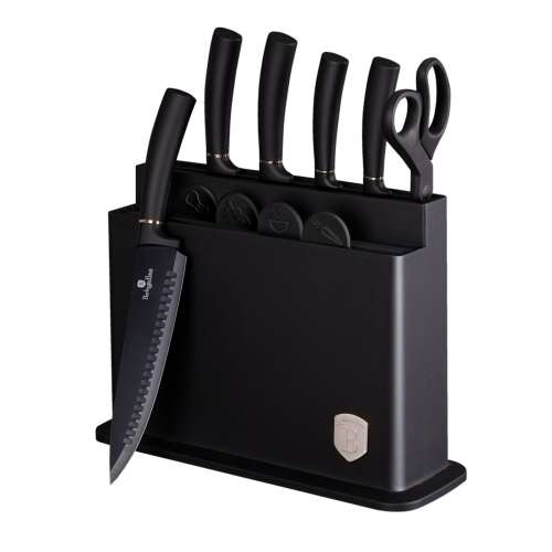 Knife set with choppers matt black Berlinger Haus BH 2492